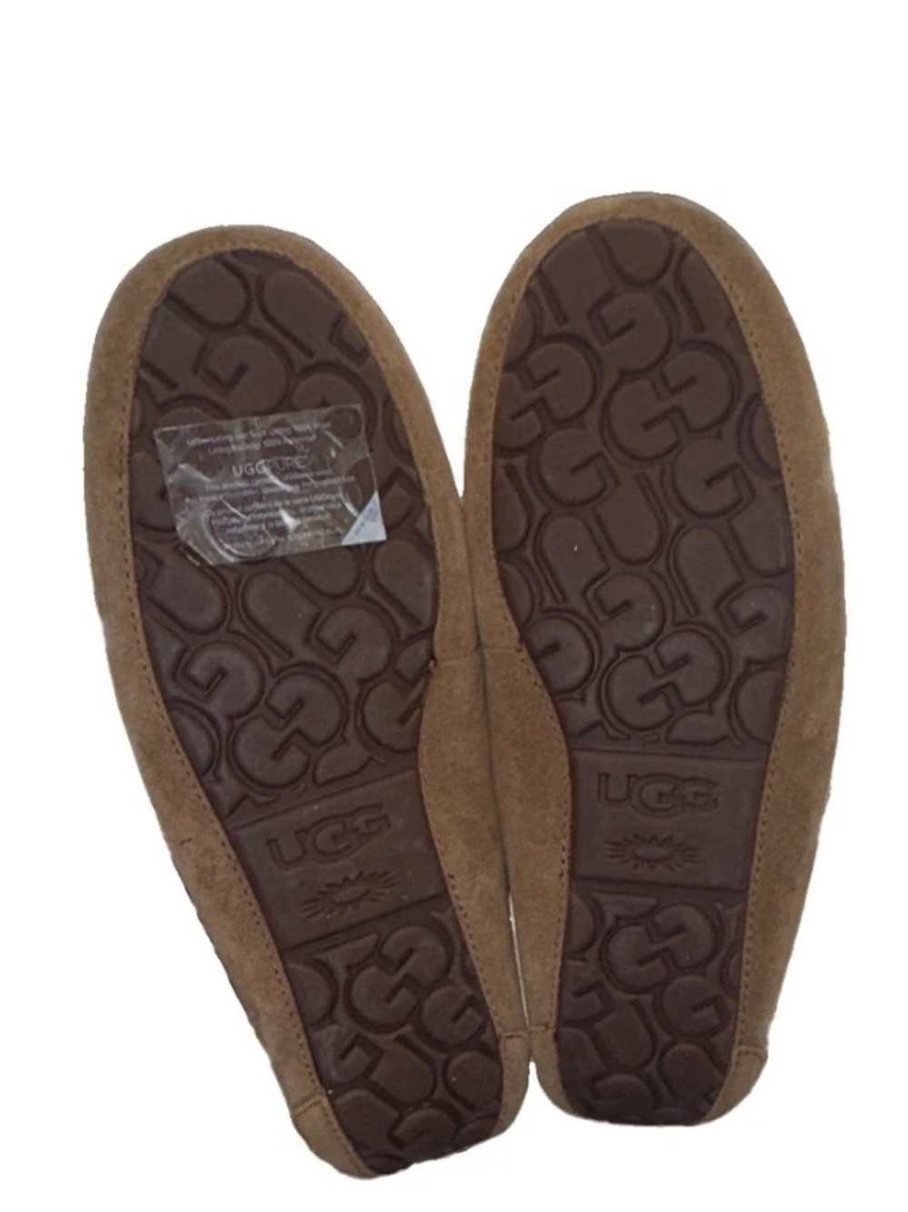 UGG Ansley Chestnut Suede Sheepskin Slippers - Picture 5 of 6